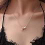 Joctly Tiny Initial Heart Necklace for Women Dainty Gold Plated A-Z Letter Love Pendant Choker Necklace