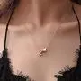 Joctly Tiny Initial Heart Necklace for Women Dainty Gold Plated A-Z Letter Love Pendant Choker Necklace