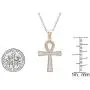 Dazzlingrock Collection 0.50 Carat (ctw) 14K Gold Round Diamond Ankh Cross Pendant 1/2 CT (Silver Chain Included) Dazzlingrock Collection 0.50 Carat (ctw) 14K Gold Round Diamond Ankh Cross Pendant 1/2 CT (Silver Chain Included)