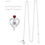 I Love You Necklace 100 Languages April Birthstone Jewelry Simulataed Diamond Mothers Day Gifts for Mom Amethyst Aquamarine Emerald Pink Tourmaline Garnet Birthday Pendant