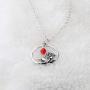 CENWA Beauty and The Beast Inspired Rose Necklace Enchanted Rose Inspired Necklace Beauty Fairy Tale Necklace