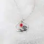 CENWA Beauty and The Beast Inspired Rose Necklace Enchanted Rose Inspired Necklace Beauty Fairy Tale Necklace