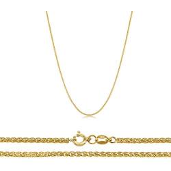 Orostar 14K Solid Yellow Gold 0.7mm Diamond Cut Wheat Chain