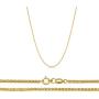 Orostar 14K Solid Yellow Gold 0.7mm Diamond Cut Wheat Chain