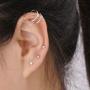 Sllaiss 6 Pairs 925 Sterling Silver Tiny CZ Stud Earrings for Women Men Round Cut CZ Earrings Set Hypoallergenic Cartilage Cubic Zirconia Piercing Jewelry