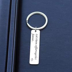 SIDIMELO Lets Have Coffee Together Forever Keychain Cute Coffee Lovers Gift for Friends Who are Moving Away Coworker Boss