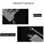 Masiter Sparkly Sequin Necklace Long Tassel Choker Dainty Statement Collar Chain Dancing Party Nightclub Costume Jewelry for Women and Girls
