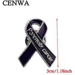 CENWA Pancreatic Awareness Gift Pancreatic Purple Ribbon Pin Pancreatic Enamel Cancer Support Jewelry