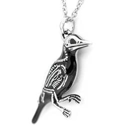 Controse Womens Silver-Toned Stainless Steel Rave N Bones Necklace with Pendant 28''