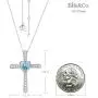 Birthday Gifts for Her Sterling Silver March April Birthstone Aquamarine Simulated Diamond Pearl Garnet Amethyst Necklace Love Heart Pendant Jewelry