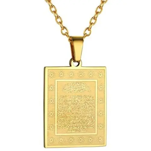 GOLDCHIC JEWELRY Unisex Allah Necklace Haram, 18K Gold Plated/Platinum Plated Iced Out/Oval/Square Mashallah Allah Arabic Islamic Muslim Jewelry with Gift Box GOLDCHIC JEWELRY Unisex Allah Necklace Haram, 18K Gold Plated/Platinum Plated Iced Out/Oval/Square Mashallah Allah Arabic Islamic Muslim Jewelry with Gift Box