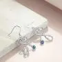 AOBOCO S925 Nurse Earrings Sterling Silver Fishhook Stethoscope Drop Earrings with Blue Crystal,Jewelry Gift for Doctor Nurse AOBOCO S925 Nurse Earrings Sterling Silver Fishhook Stethoscope Drop Earrings with Blue Crystal,Jewelry Gift for Doctor Nurse