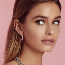 Teardrop Swarovski Crystal Drop Dangle Earrings for Women 925 Sterling Silver Hook Hypoallergenic Earring