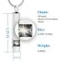 LYFML Crystal Cremation Jewelry Urn Cube Memorial Ashes Necklace Pendant Keepsake, White Birthstone Series LYFML Crystal Cremation Jewelry Urn Cube Memorial Ashes Necklace Pendant Keepsake, White Birthstone Series