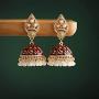 Gypsy Indian Bell Dangle Earrings Set - Retro 4pair/set Round Bell Tassel Hollow Jhumka Earrings for Women