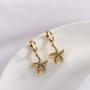 Small Dangle Hoop Earrings 14K Gold Plated Cubic Zirconia Boho Women Girls Huggie Earring Dainty Jewelry Gift