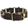 Mandala Crafts Fleur De Lis Saints Charm Brown Leather Cord Strap Buckle Bracelet
