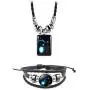 Dcfywl731 Fashion 12 Twelve Constellations Hand Woven Leather Bracelet and Moon Pendant Necklace Zodiac Sign Jewelry Set Dcfywl731 Fashion 12 Twelve Constellations Hand Woven Leather Bracelet and Moon Pendant Necklace Zodiac Sign Jewelry Set