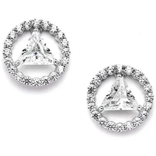 Mariell AA Recovery Symbol Cubic Zirconia Earrings Celebrate Alcoholics Anonymous Sobriety Mariell AA Recovery Symbol Cubic Zirconia Earrings Celebrate Alcoholics Anonymous Sobriety