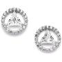 Mariell AA Recovery Symbol Cubic Zirconia Earrings Celebrate Alcoholics Anonymous Sobriety