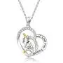FREECO Unicorn Necklace Gifts for Women Girl - Sterling Silver Cute Unicorn in Heart Pendant Necklace Jewelry,Rolo Chain 18 Inches (Mother Daughter Unicorn Necklace) FREECO Unicorn Necklace Gifts for Women Girl - Sterling Silver Cute Unicorn in Heart Pendant Necklace Jewelry,Rolo Chain 18 Inches (Mother Daughter Unicorn Necklace)