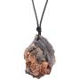 Nupuyai Natural Raw Stone Necklace for Women Men, Irregular Rough Healing Crystal Pendant with Adjustable Cord