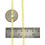 Nuragold 10k Yellow Gold 3.5mm Cuban Curb Link Chain Pendant Necklace, Mens Womens Lobster Lock 16'' 18'' 20'' 22'' 24'' 26'' 28'' 30''