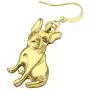 WEVENI Alloy Antique Gold Silver Plated French Bulldog Earrings Dangle Drop Pet Dog Jewelry for Girls Women Ladies Gift