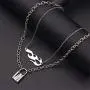 N/Q Punk Gothic Flame Fire Pendant Necklace Drop Dangle Earring Set 14K Silver Plated Cool Hip Hop Streetwear Link Chain Necklace for Women Girls Rock Party Birthday Jewelry Gifts
