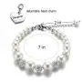 Charm Bracelet for Girls, Handmade Bracelets Charm Heart Pendant Rhinestone Crystal Balls Faux Pearls Jewelry Gifts for Daughter Niece Flower Girl, Beads Bracelet Jewelry for Granddaughter Sister