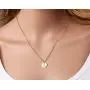 SANNYRA Dainty Disc Initial Necklace 18K Real Gold-Plated Letters A to Z 26 Alphabet Disc Pendant Necklace for Women Birthday Gifts