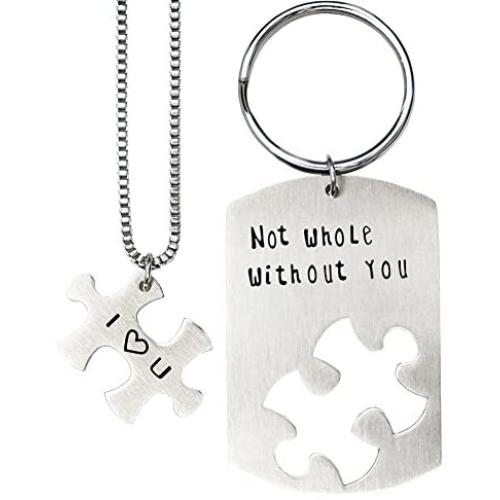 O.RIYA Not Whole Without You/Youre My Person Necklace Stainless Steel Necklace Jewelry, Valentines Day, Bridesmaid Gift, Thank You Gift, Wedding Gift, Gift for Friends