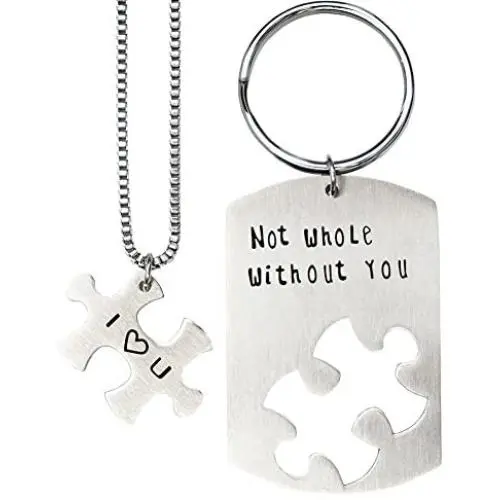 O.RIYA Not Whole Without You/Youre My Person Necklace Stainless Steel Necklace Jewelry, Valentines Day, Bridesmaid Gift, Thank You Gift, Wedding Gift, Gift for Friends
