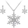 EVER FAITH Austrian Crystal Snowflake Necklace Earrings Set EVER FAITH Austrian Crystal Snowflake Necklace Earrings Set