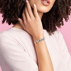 Pandora Jewelry Knotted Heart T-Bar Sterling Silver Bracelet