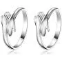 2 Pieces Hugging Hands Rings Silver Hands Embrace Open Rings Adjustable Couple Hug Rings Romantic Lover Wedding Ring Jewelry Gifts 2 Pieces Hugging Hands Rings Silver Hands Embrace Open Rings Adjustable Couple Hug Rings Romantic Lover Wedding Ring Jewelry Gifts
