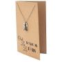 Quan Jewelry Eiffel Tower Pendant Travel Necklace, Gifts for Travelers, Bonjour Paris Inspirational Card, Anniversary Romantic Gifts for Her