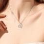 Gymnastics/Ballerina Gifts for Girls Sterling Silver Gymnastics/Ballerina Heart-Shaped Pendant Necklace for Women Gymnastics/Ballerina Gifts for Girls Sterling Silver Gymnastics/Ballerina Heart-Shaped Pendant Necklace for Women