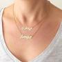 U7 Personalized Name Necklace Stainless Steel 18K Gold Plated Women Girls Gift Name Plate Jewelry Custom Any Names Choker Pendant 18 Inch