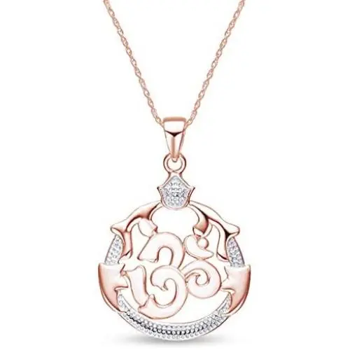 Jewel Zone US OM, OHM, AUM Symbol Pendant Necklace 14k Gold Over Sterling Silver Jewel Zone US OM, OHM, AUM Symbol Pendant Necklace 14k Gold Over Sterling Silver