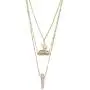 Injoy Jewelry Synthetic Rose Quartz Multilayer Chain Necklace Gemstone Leaf Pendant Necklace for Women Girls Injoy Jewelry Synthetic Rose Quartz Multilayer Chain Necklace Gemstone Leaf Pendant Necklace for Women Girls