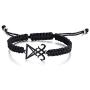 Handmade Braided Rope Satanic Symbol Sigil of Lucifer Charm Bracelets Seal of Satan Jewelry