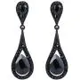 EVER FAITH Womens Austrian Crystal Elegant Dual Tear Drop Clip-on Dangle Earrings EVER FAITH Womens Austrian Crystal Elegant Dual Tear Drop Clip-on Dangle Earrings