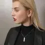 U7 Men Women 6 Sided Bar Necklace Personalized Mantra Jewelry Stainless Steel Cube Bar Pendant with Chain 22 Inch,Name Plate, Initials Engrave Necklaces for Mother/Daughter/Lover