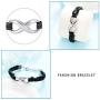 mingkejw Cremation Jewelry for Ashes Infinite Love Urn Bracelet Made of Genuine Leather for Ashes