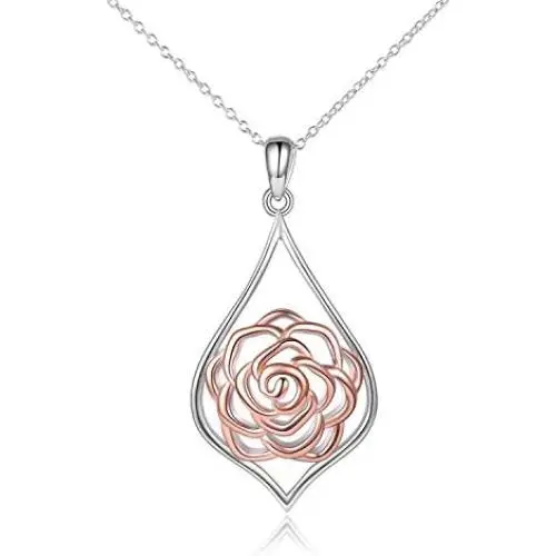 WINNICACA s925 Sterling Silver（Hummingbird&Lotus&Sunflower& Rose& Daisy&Bee&Tree of Life） Pendant Necklace Jewelry for Women Teens Birthday Gift