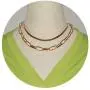 TinaRice Layered Chain Necklace Link Paperclip Choker Necklaces Gifts for Women Jewelry