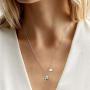 Horse Gifts for Girls, 14K White Gold Plated Heart Initial Horse Necklace Personalized Gifts Dainty Horse Jewelry Horse Necklaces for Girls Women Horse Lovers