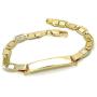 GM Jewelry Personalized 18K Gold Plated Marina/Mariner Link ID Baby Name Bracelet Custom Bracelets for Kids Id Protection Bracelet Baptism for Girls- Boys -6 Inches