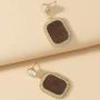Sinkcangwu Rhinestone Leather Drop Earrings Statement Jewelry Luxury Crystal Earrings Female Wedding Party Gift Accessories Brincos